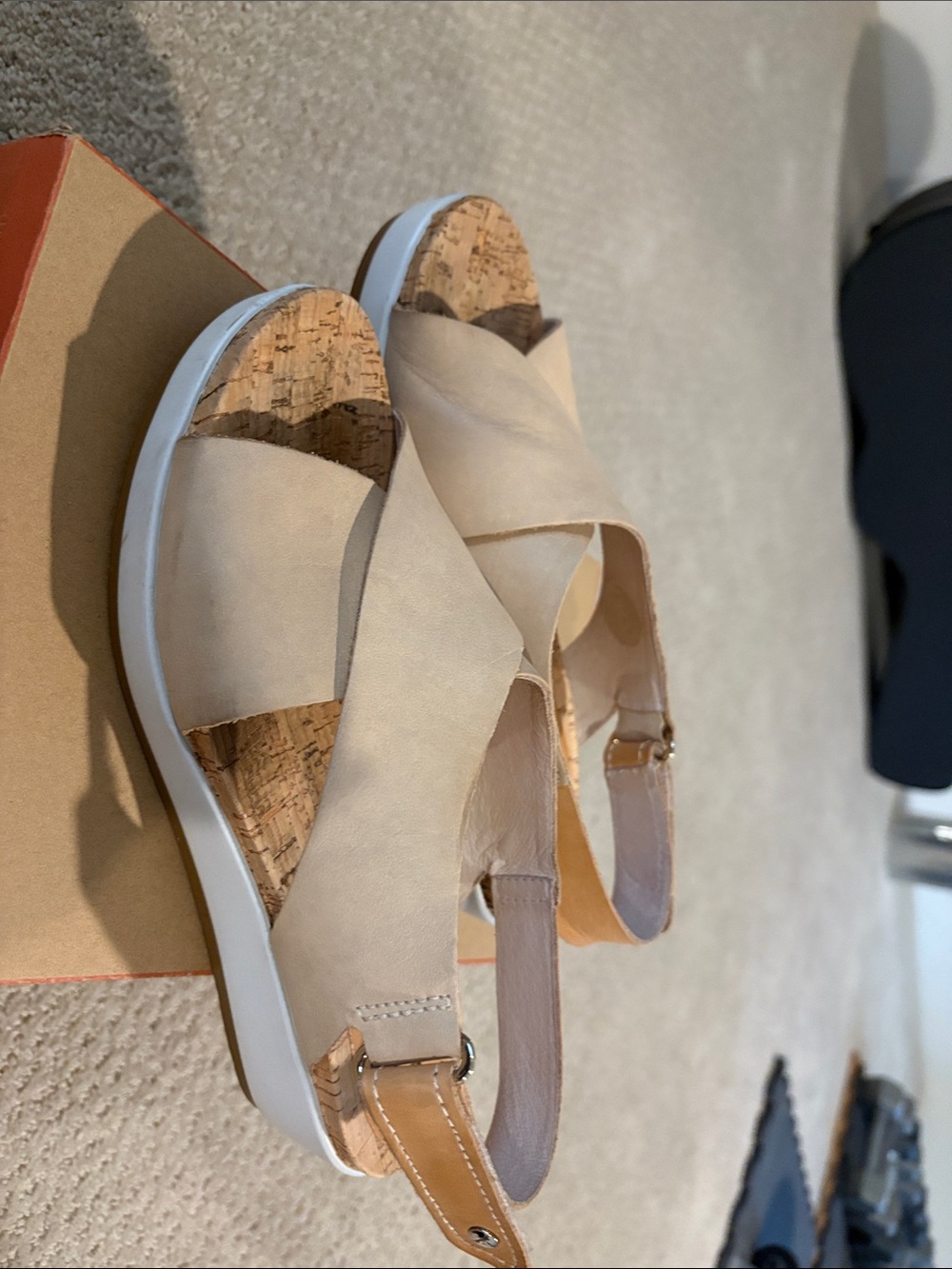 PIKOLINOS Beige Crisscross Cork Wedge Sandals - Picture 4 of 5